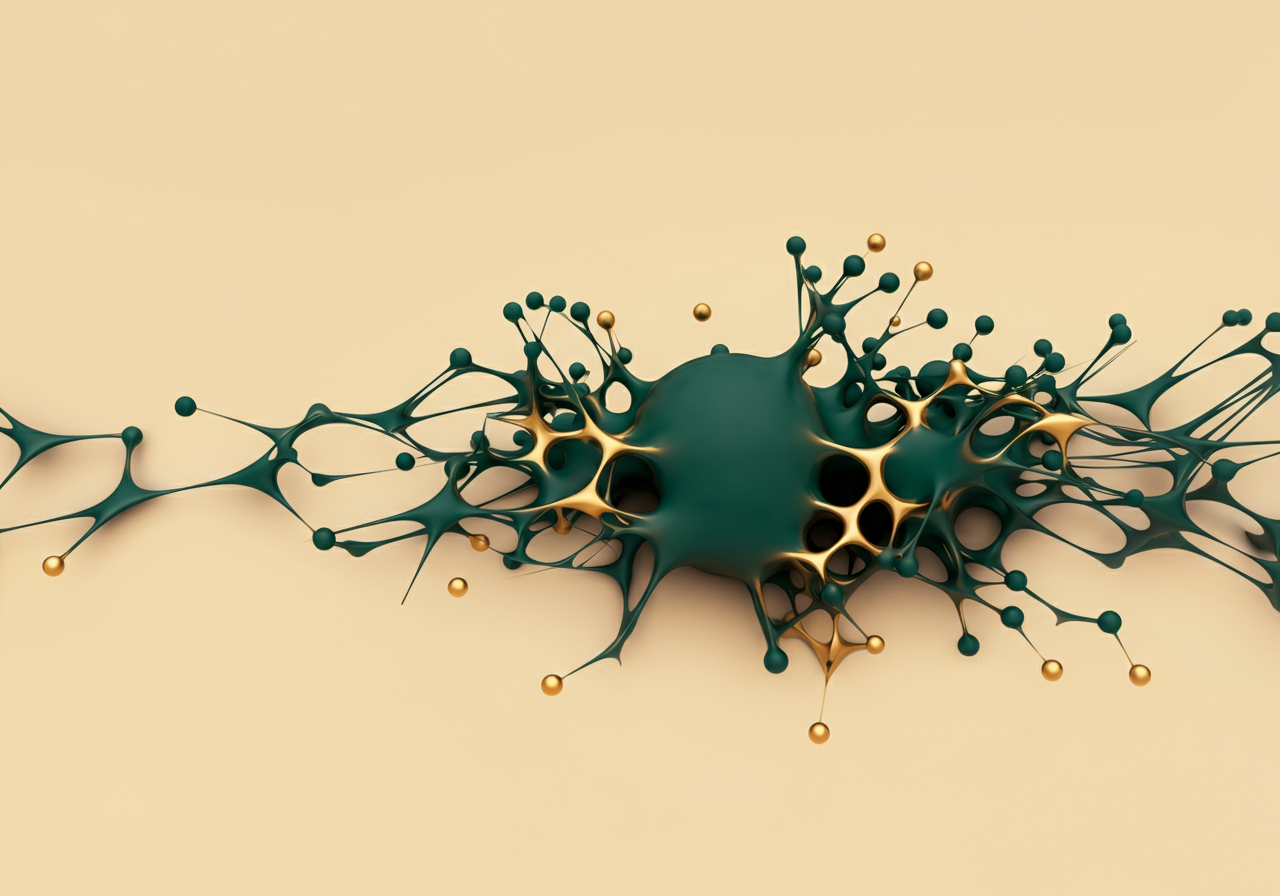 GIA neural network visualization — organic interconnected nodes representing the Generative Intelligence Architecture