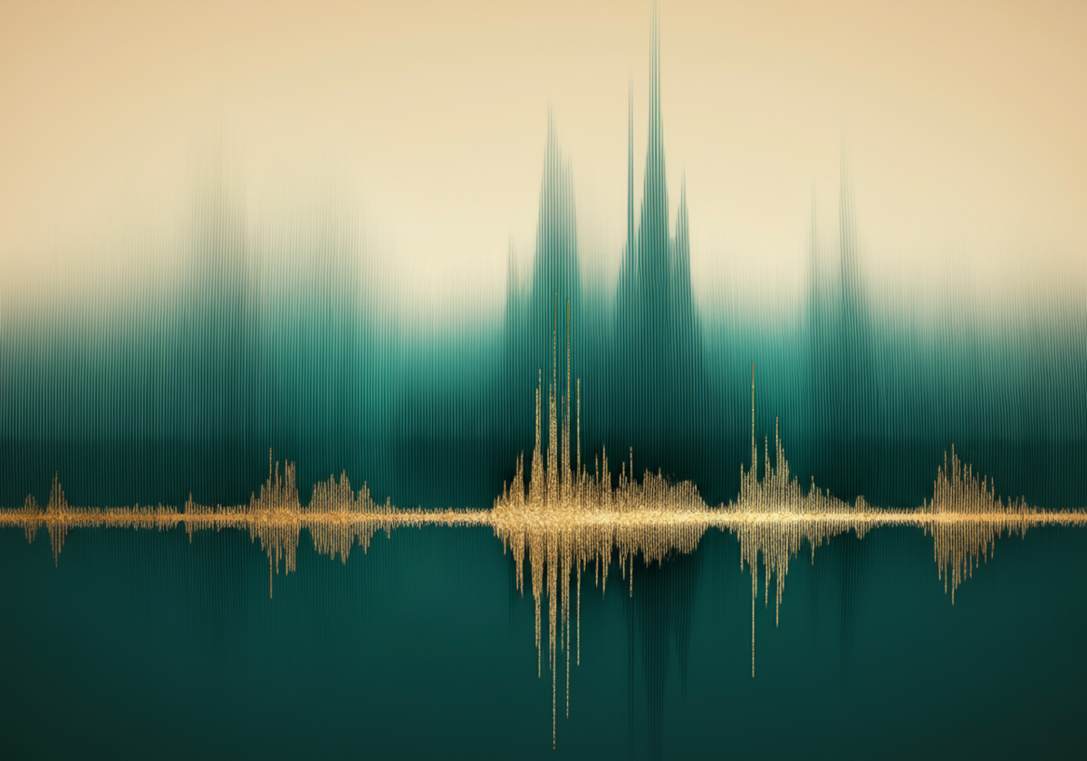 Speech biomarker spectrogram — frequency analysis revealing vocal biomarkers for clinical screening